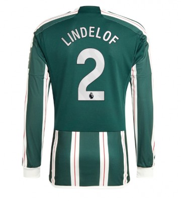 Manchester United Victor Lindelof #2 Udebanetrøje 2023-24 Lange ærmer